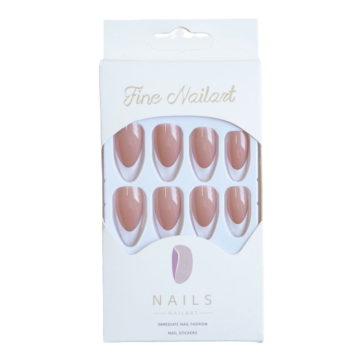 Elegant Coffin-Shaped Press-On Nails