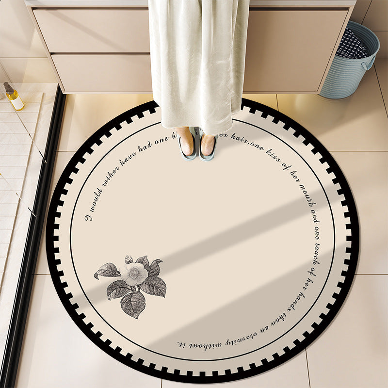 Round Motivational Bath Mat
