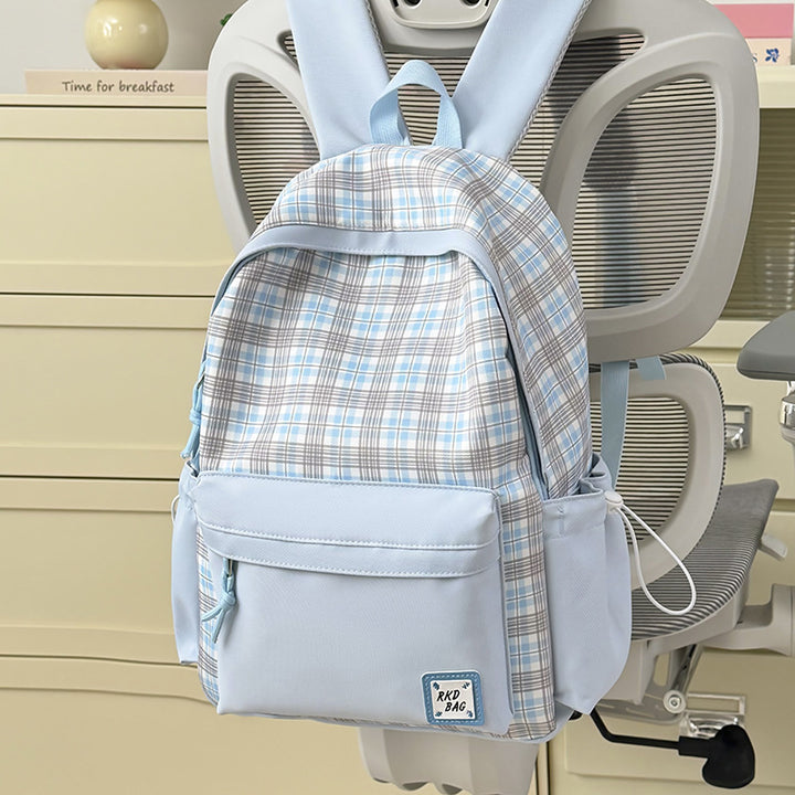 Checked Patterned Backpack Kalsten