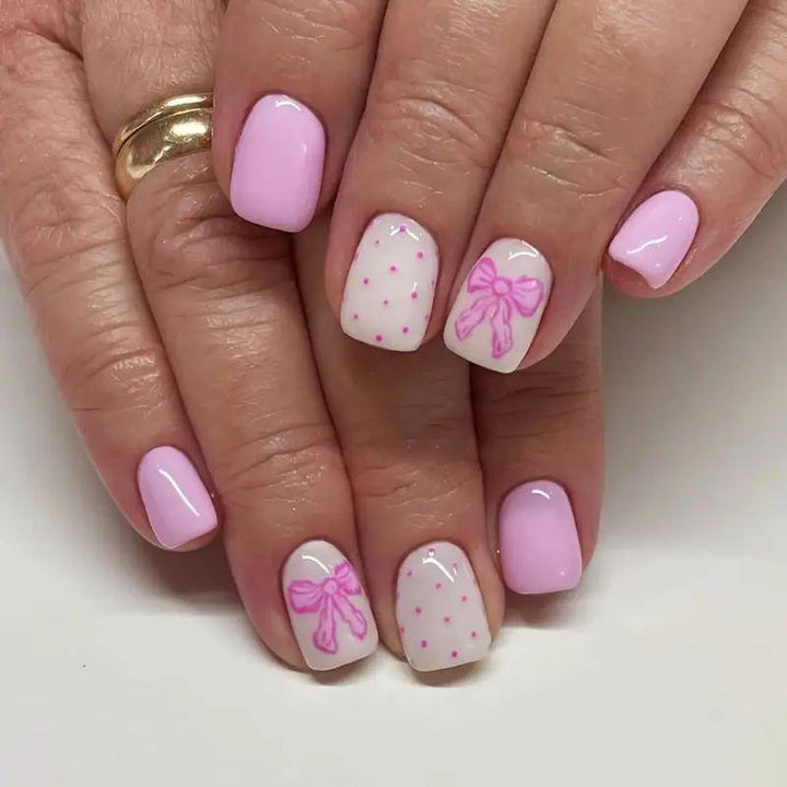 Heart-Embellished Nail Art Design Kalsten