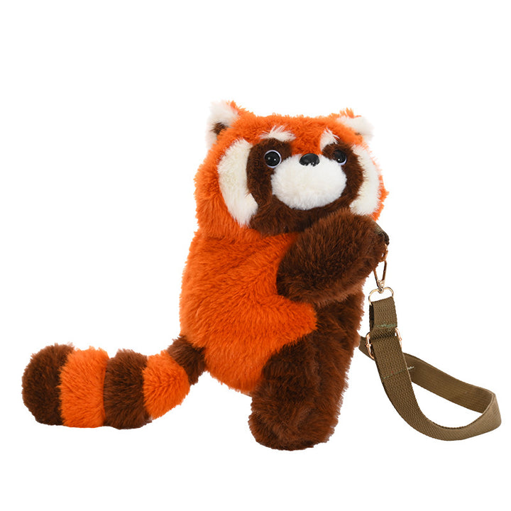 Plush Shoulder Bag with Cute Red Fox Design Kalsten