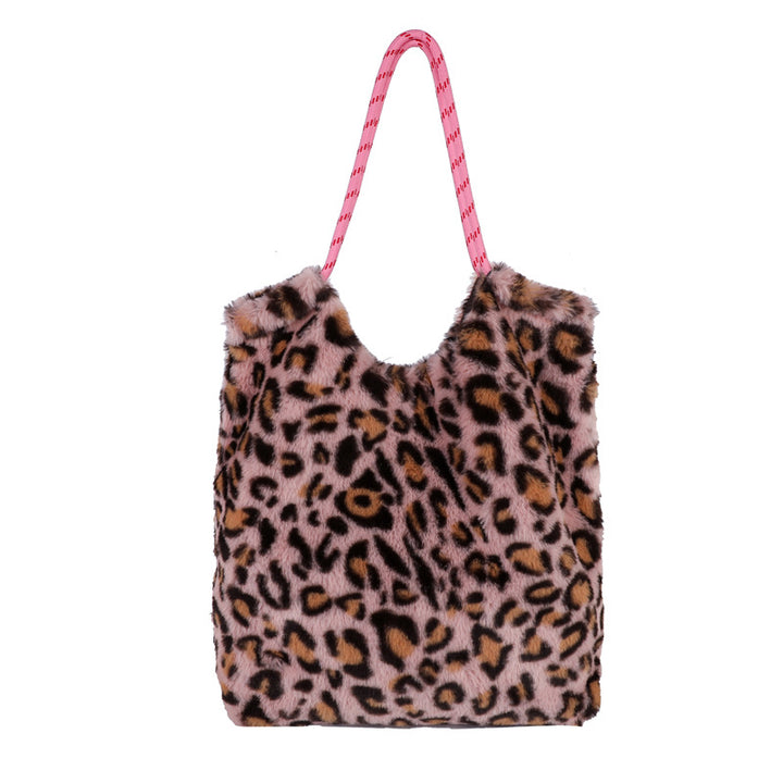 Animal Print Faux Fur Tote