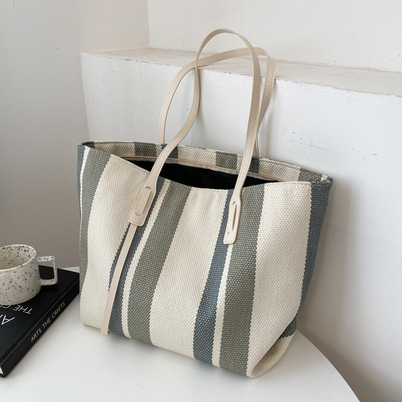 Stylish Striped Tote Bag