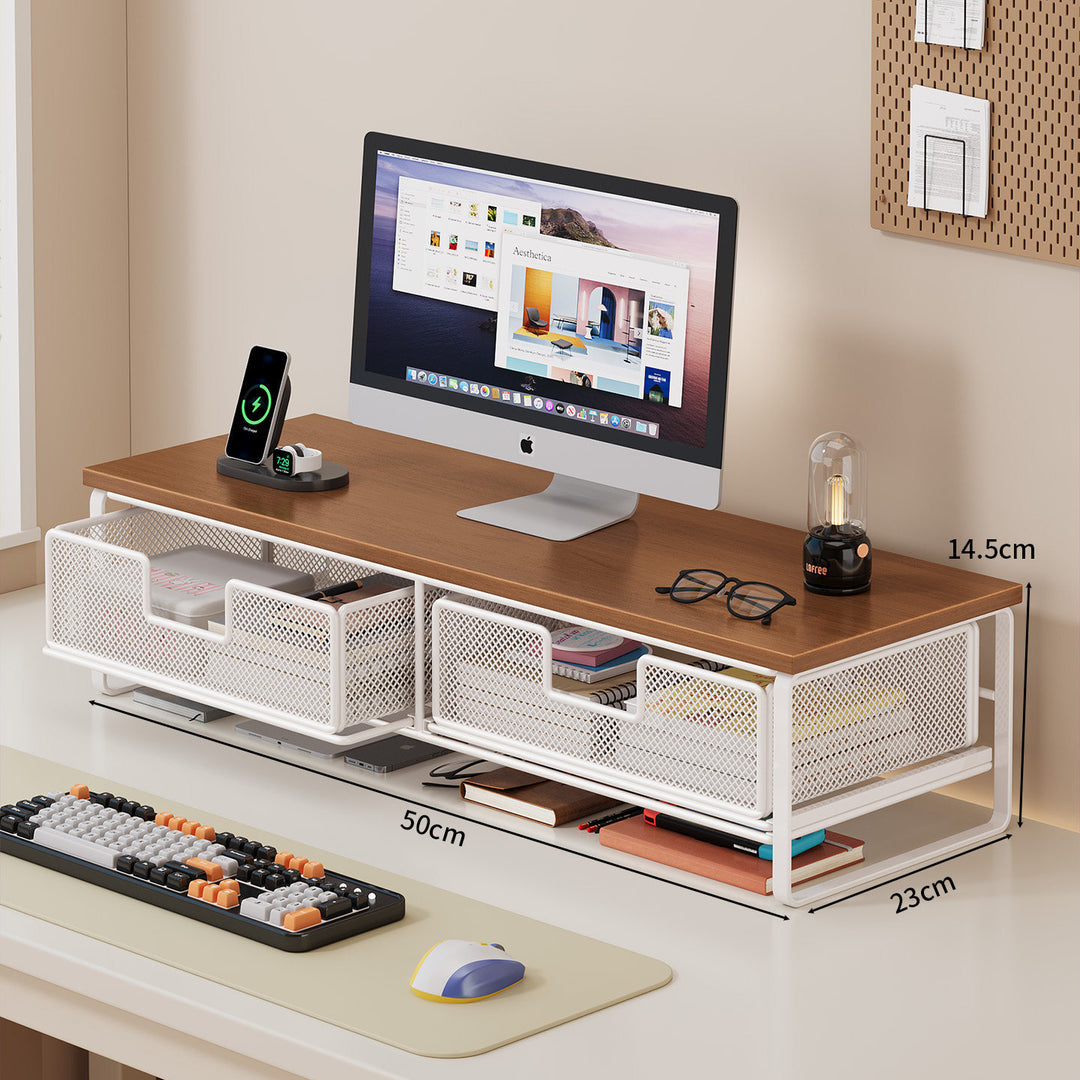 Multi-Functional Desk Organizer with Mesh Storage Bins Kalsten
