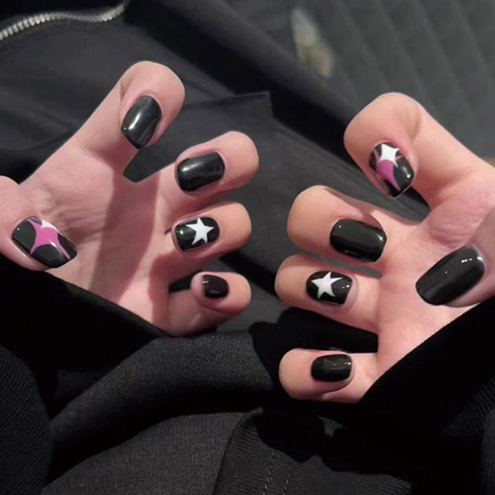 Art nails with creative star design Kalsten