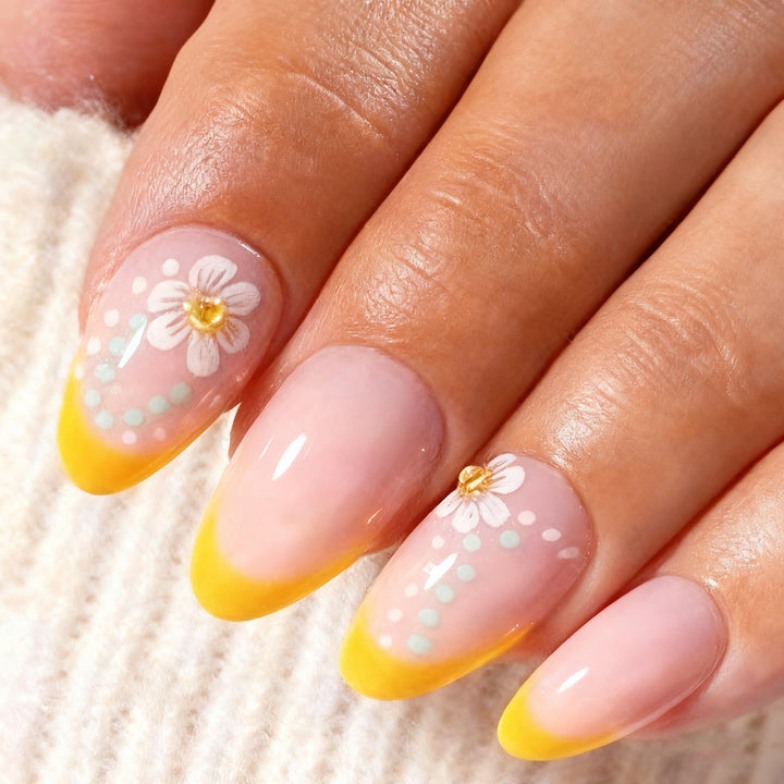 Artistic Floral Design Press-On Nail Art Set Kalsten