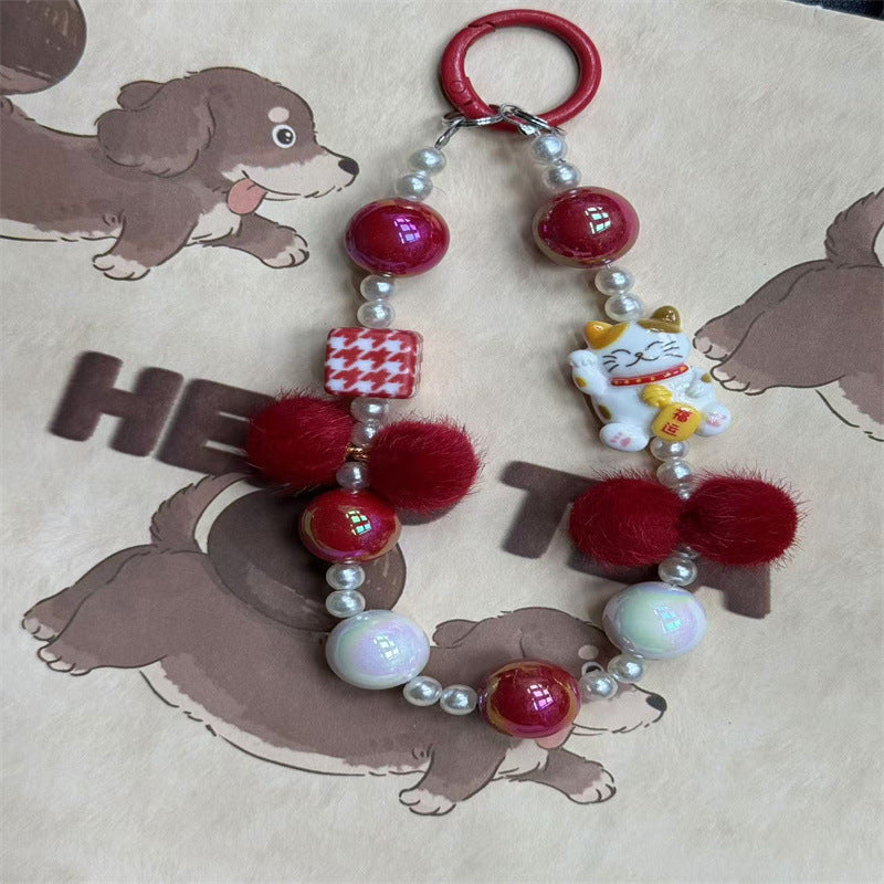 Decorative Bead Keychain Holder Kalsten