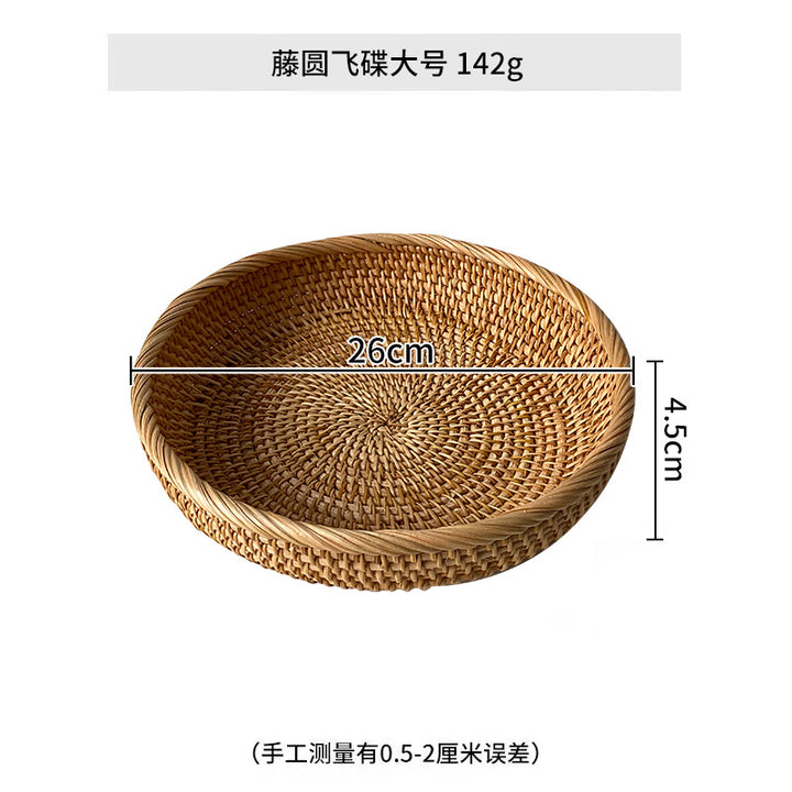 Ladies chic round basket made of natural willow material Kalsten
