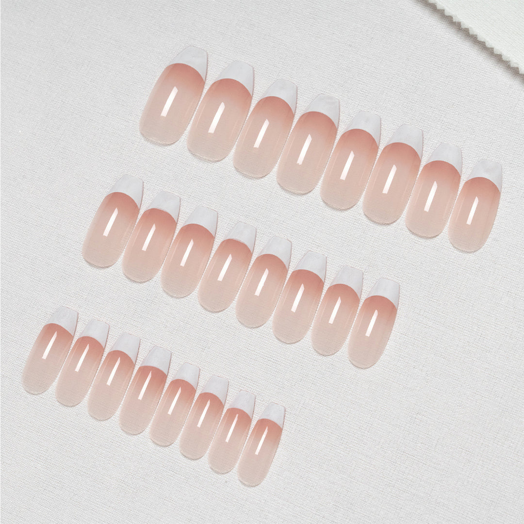 Elegant French Tip Press-On Nails  1791110396