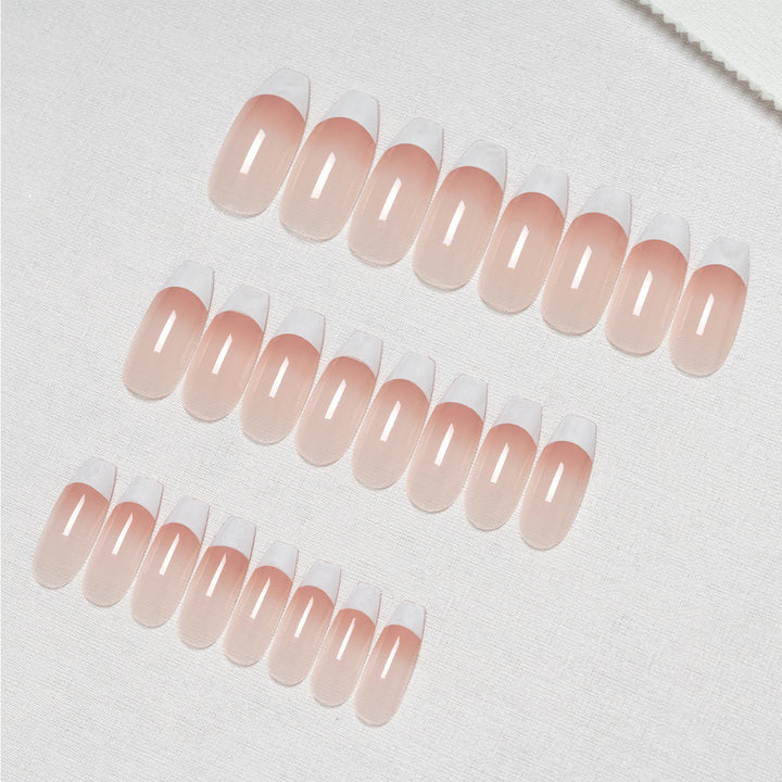 Elegant French Tip Press-On Nails  1791110396