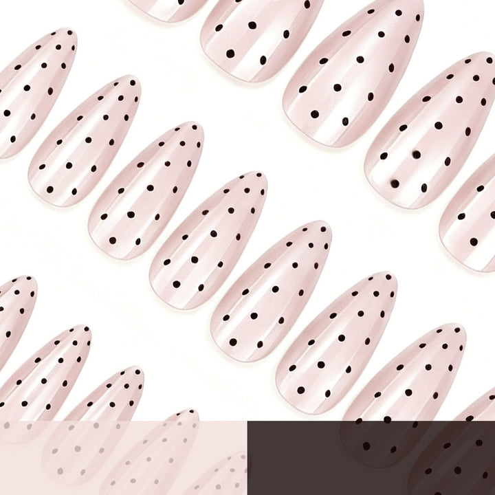 Elegant Polka Dot Acrylic Nail Enhancements Kalsten