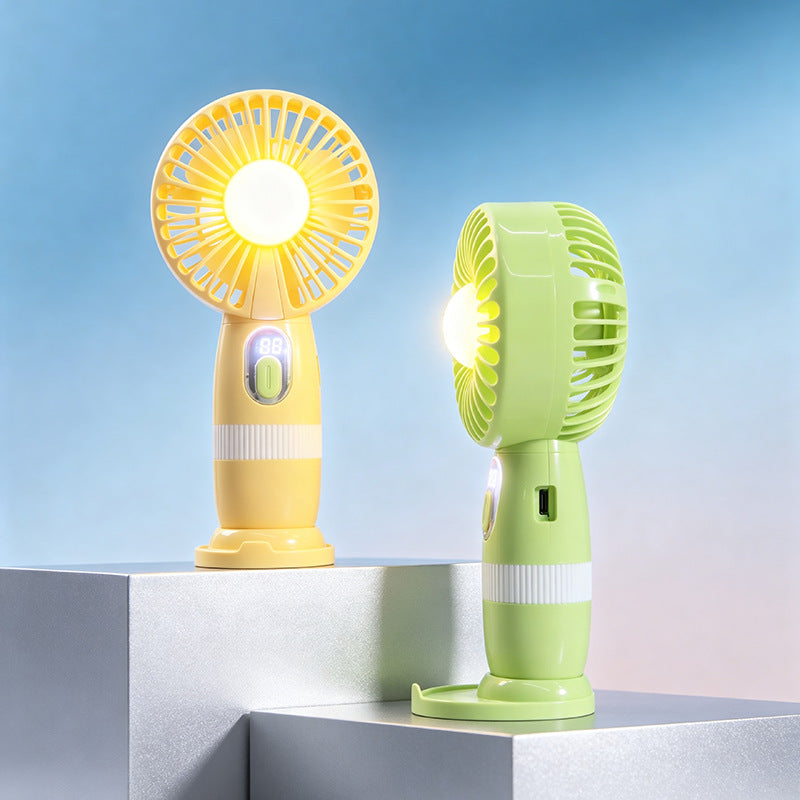 Women's Portable Hand Fan with LED Light Kalsten