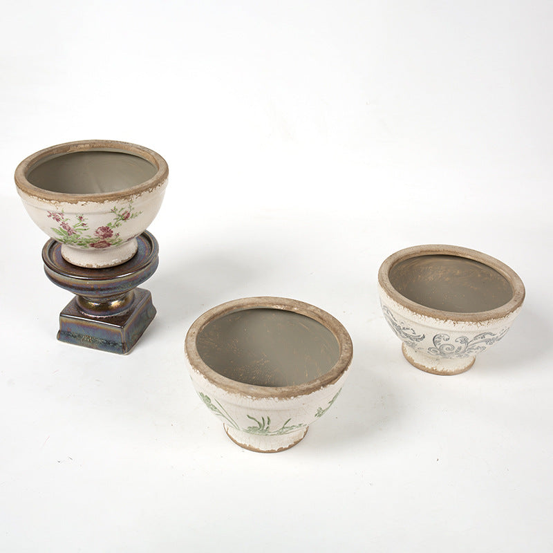 Floral Ceramic Planter Kalsten