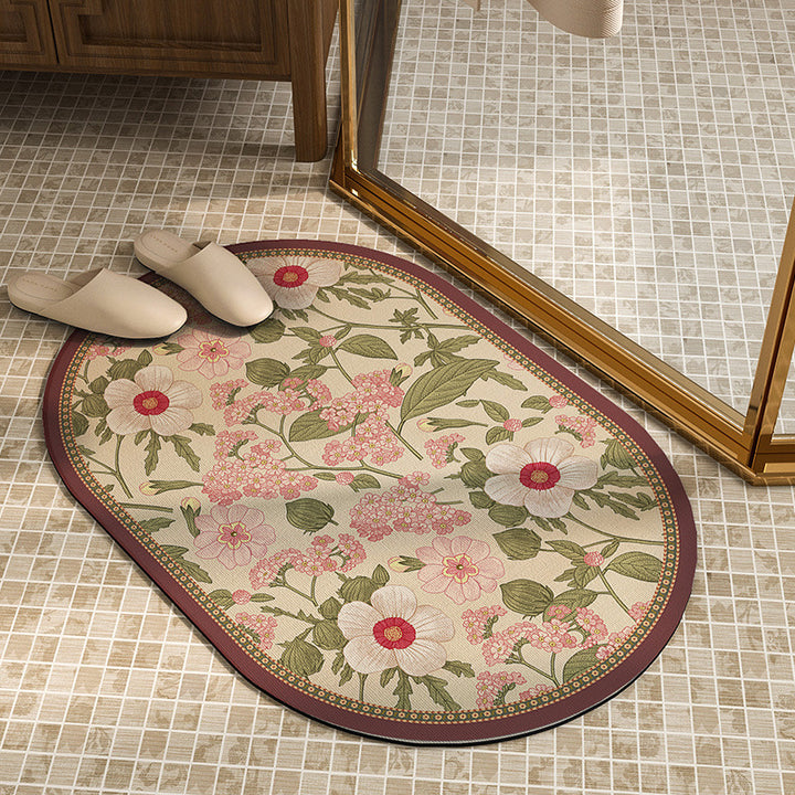 Ornate Floral Shower Mat Kalsten
