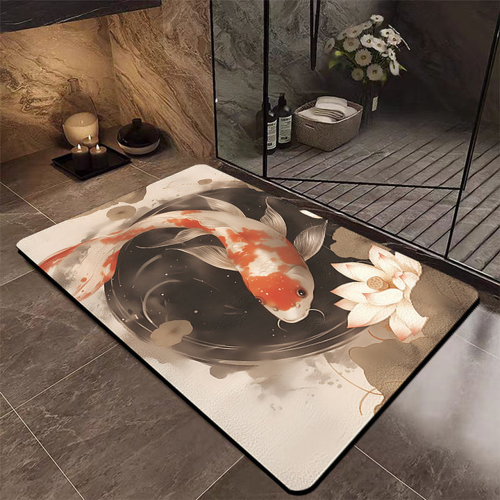 Luxury Floral Bathroom Mat Kalsten