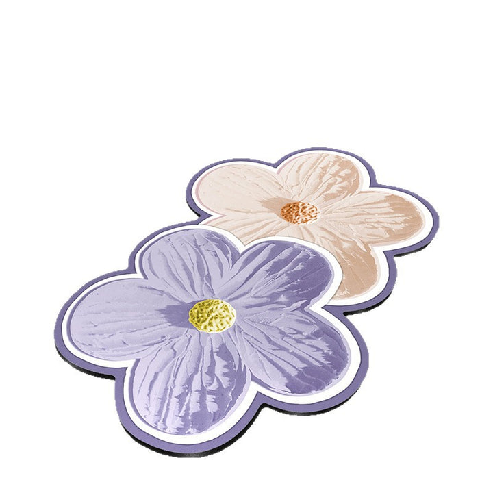 Floral Design Plush Bath Mat Kalsten
