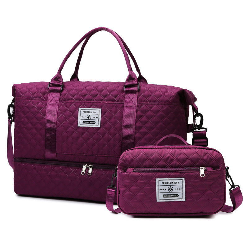 Quilted Multi-Pocket Travel Duffle Kalsten