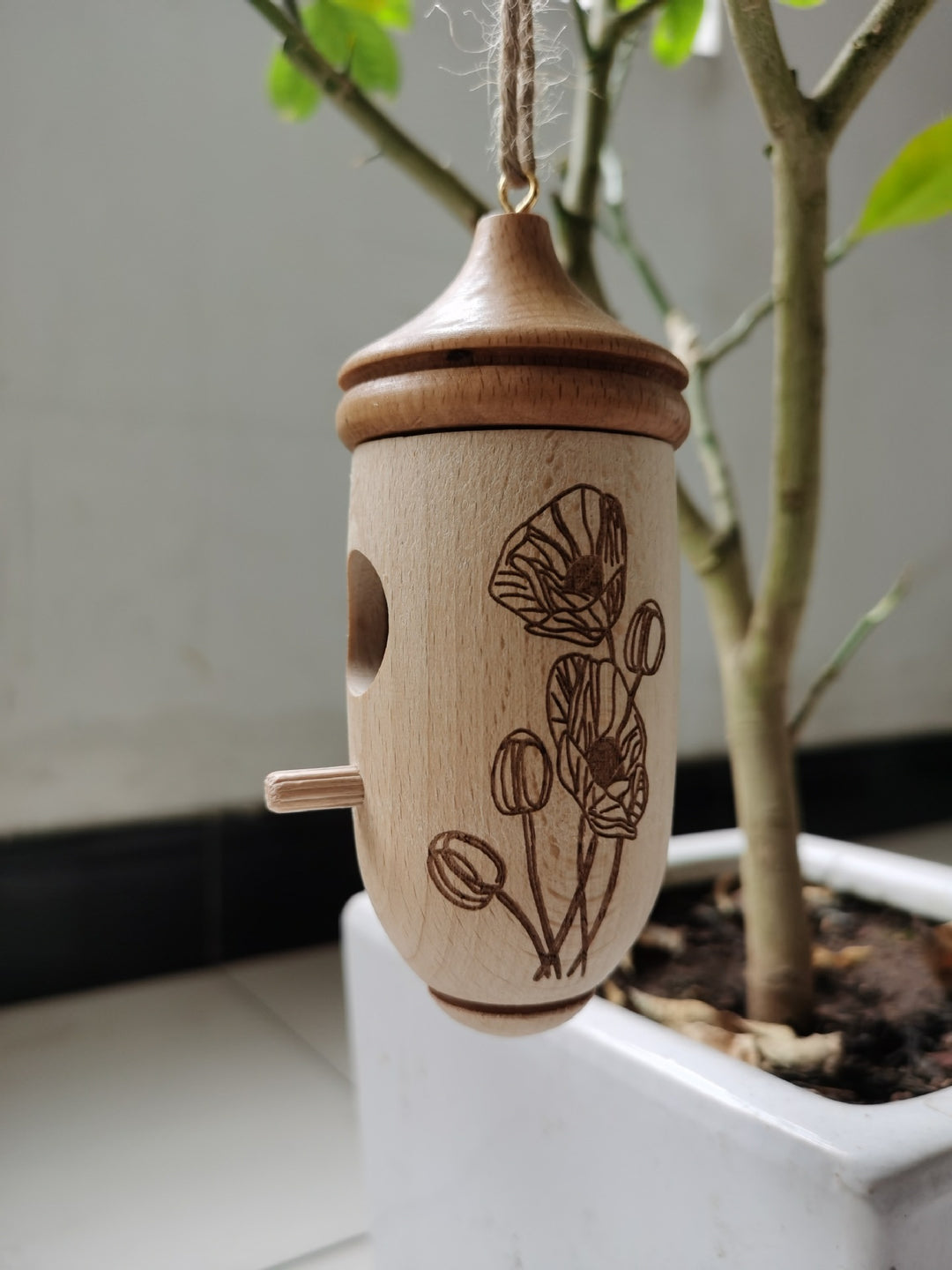 Decorative Wooden Bird Feeder