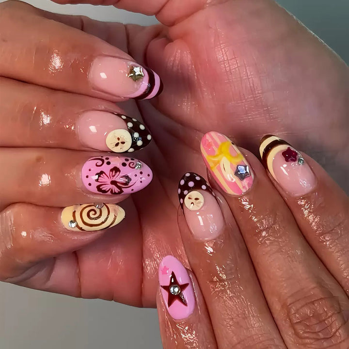 Artistic Themed Press-On Nails