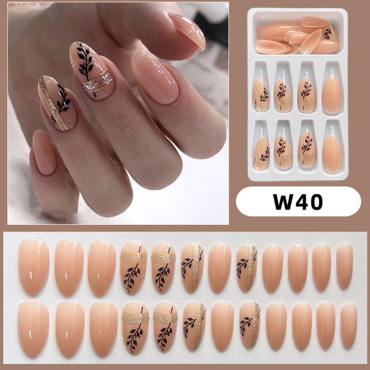 Artistic Floral Press-On Nails
