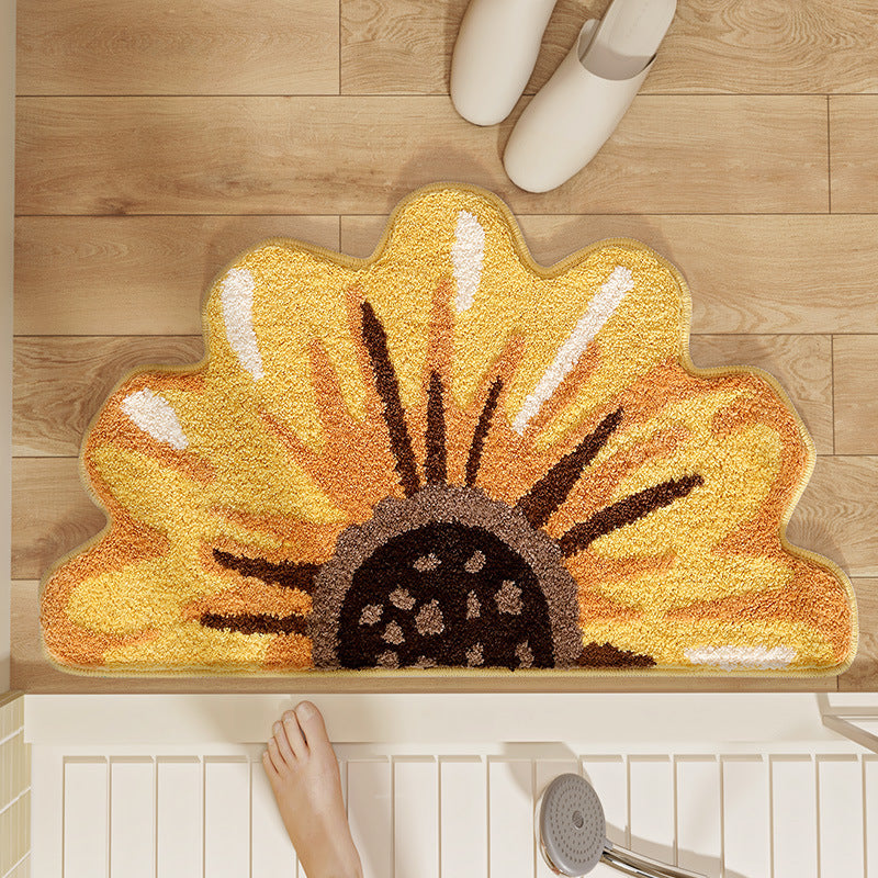 Floral Design Bath Mat Kalsten
