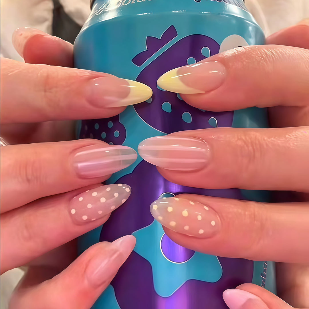 Decorative Polka Dot and Gradient Press-On Nails Kalsten