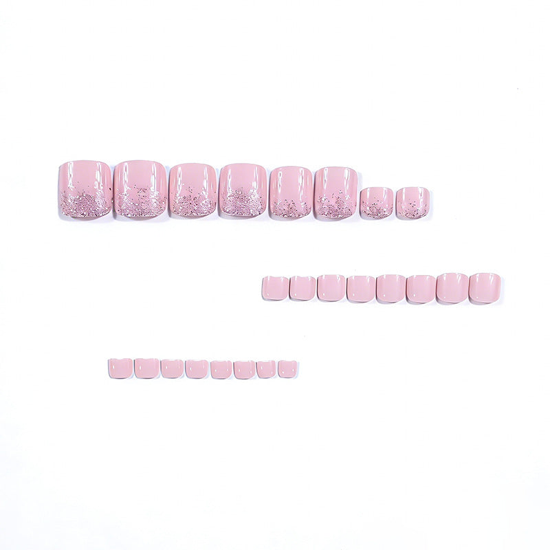 Elegant Glittery Pedicure Nail Art Kalsten