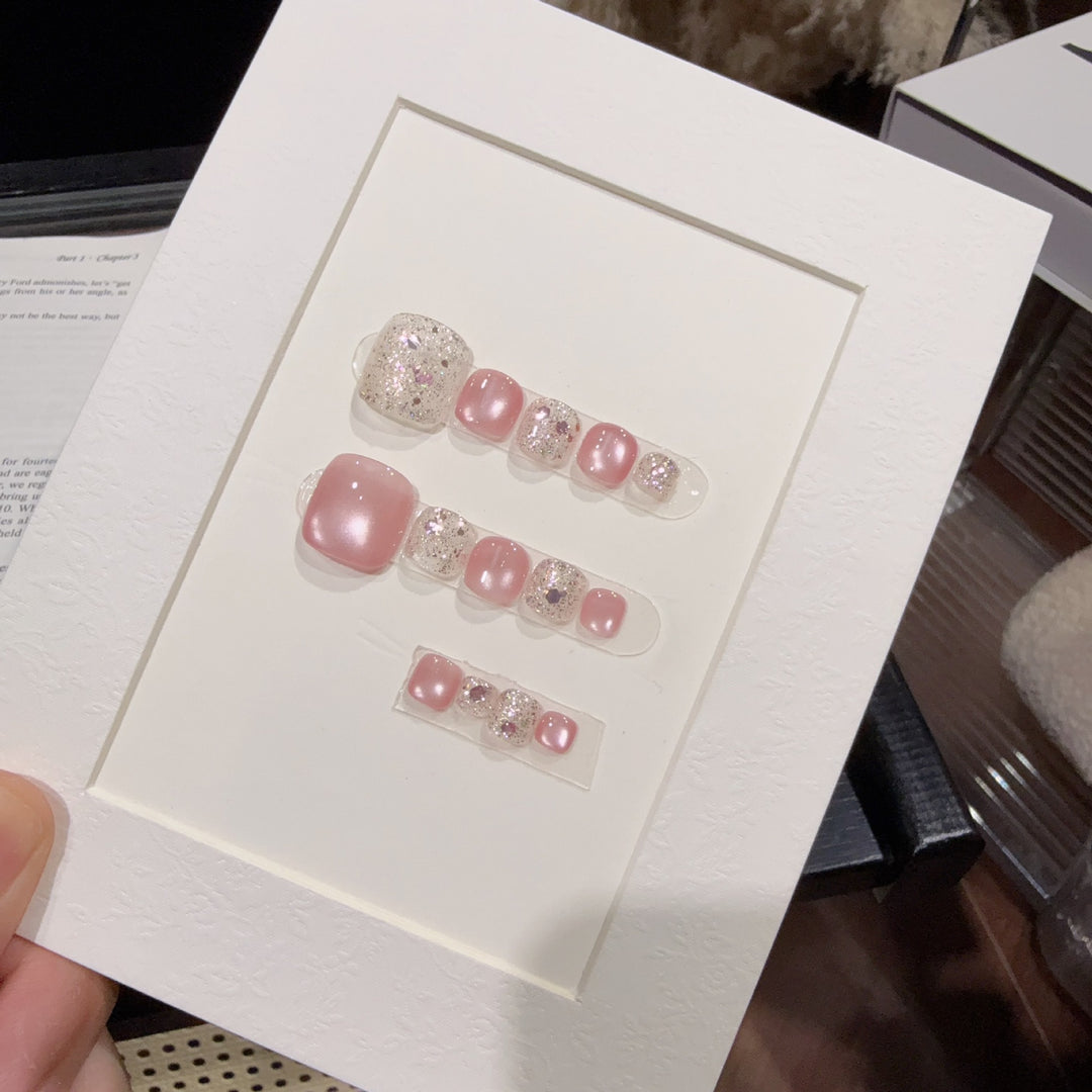 Decorative Rhinestone Press-On Toe Nails Kalsten