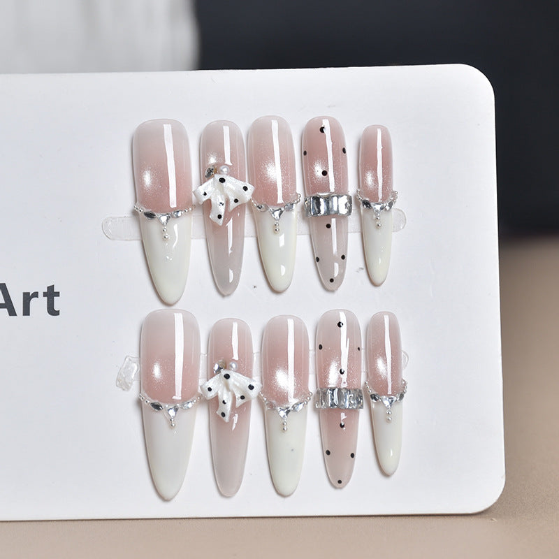 Glamorous Crystal-Embellished Press-On Nail Extensions Kalsten