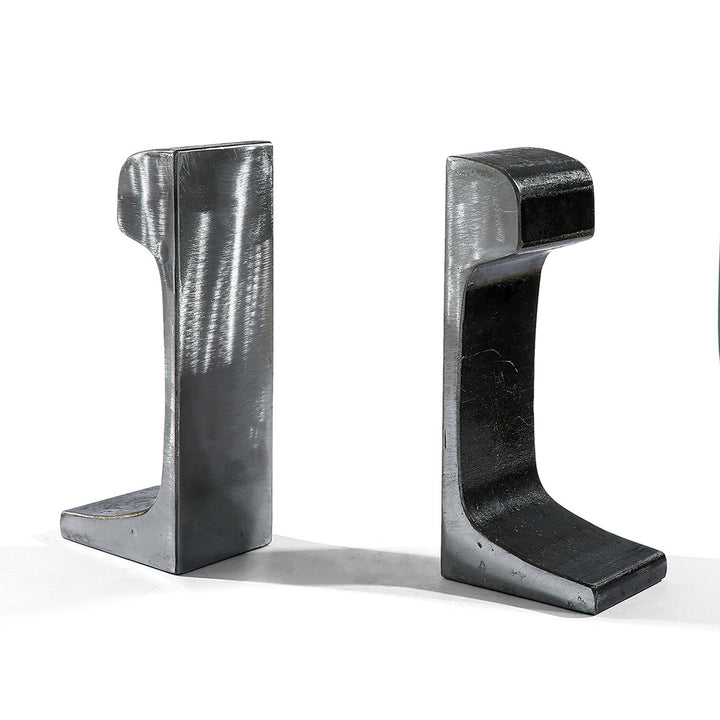 Industrial-Style Metal Bookends