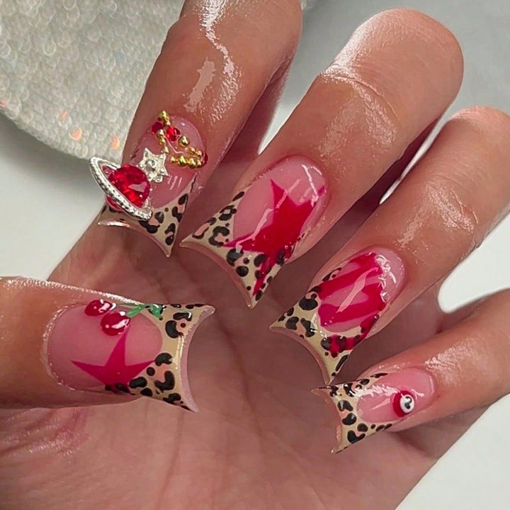 Glamorous Floral-Embellished Nail Art Extensions Kalsten
