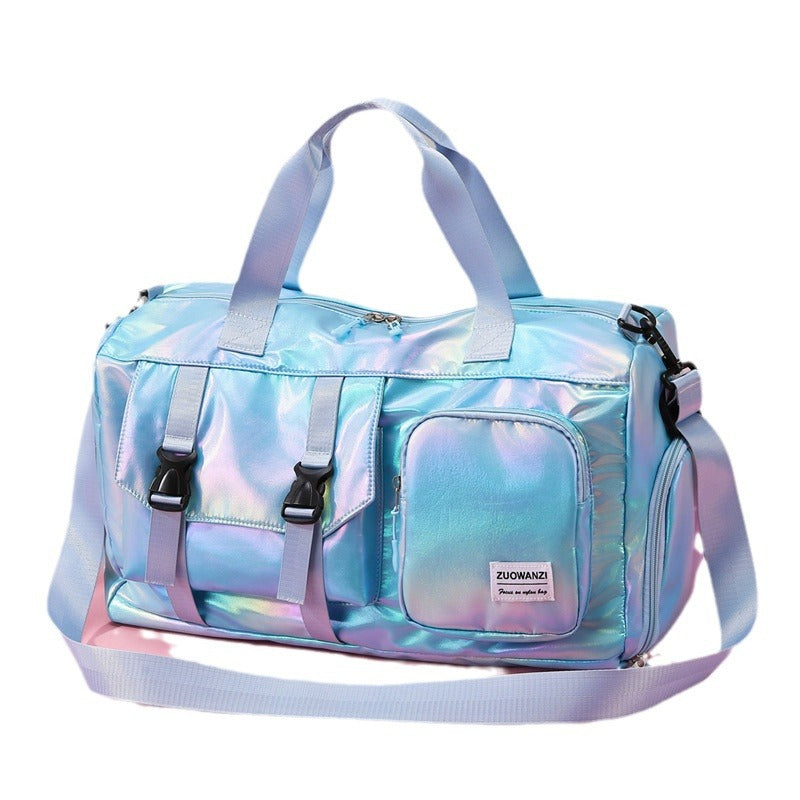 Iridescent Multi-Pocket Sports Duffle Bag Kalsten