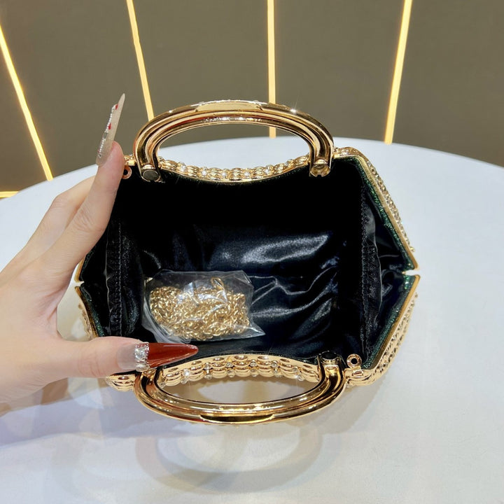 Rhinestone-Embellished Evening Handbag