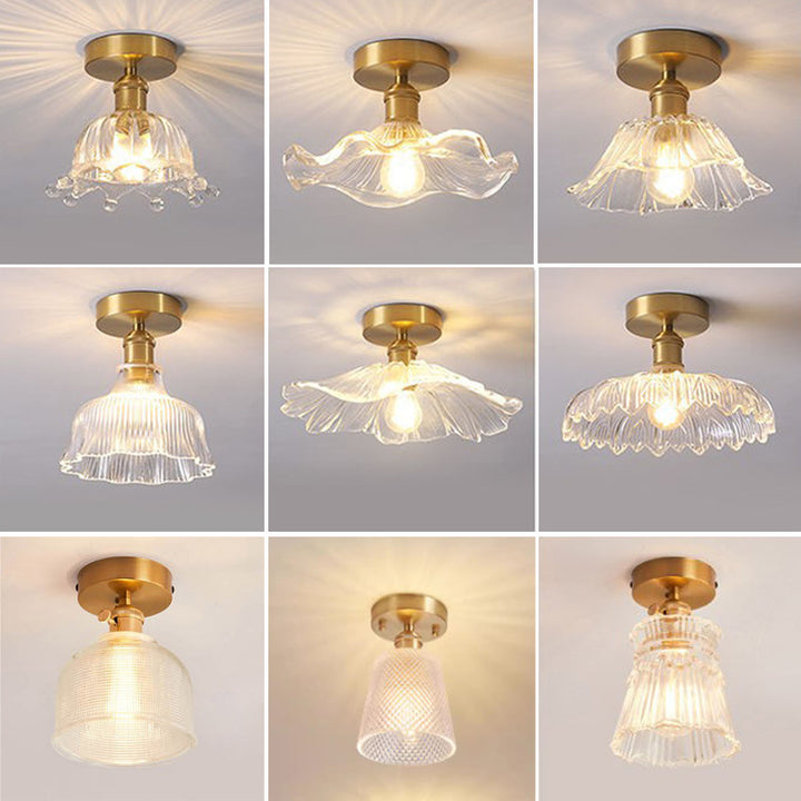Elegant Glass Flush Mount Ceiling Light