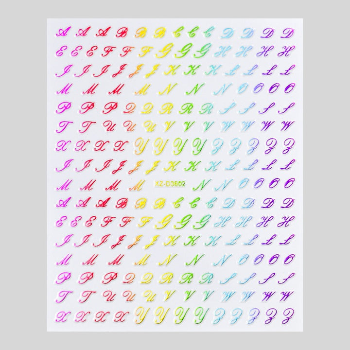 Decorative Alphabet Nail Art Stickers
