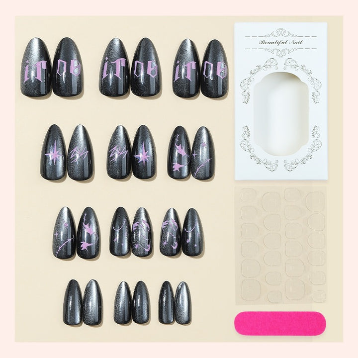 Nail art set with creative graphic designs Kalsten