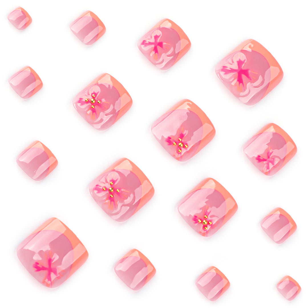 Artful toenail art with floral accents Kalsten
