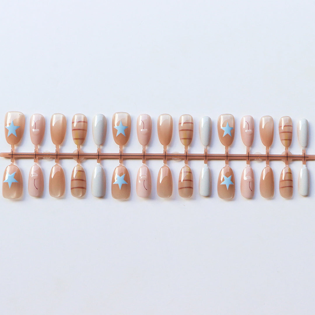 Creative Star Design Press-On Nail Art