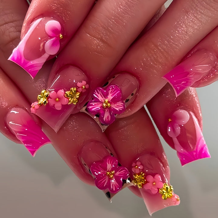 Floral Designer Acrylic Nail Art Kalsten