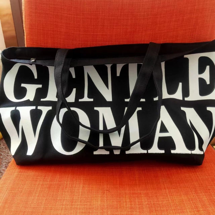 Fashionable cotton bag with striking lettering Kalsten