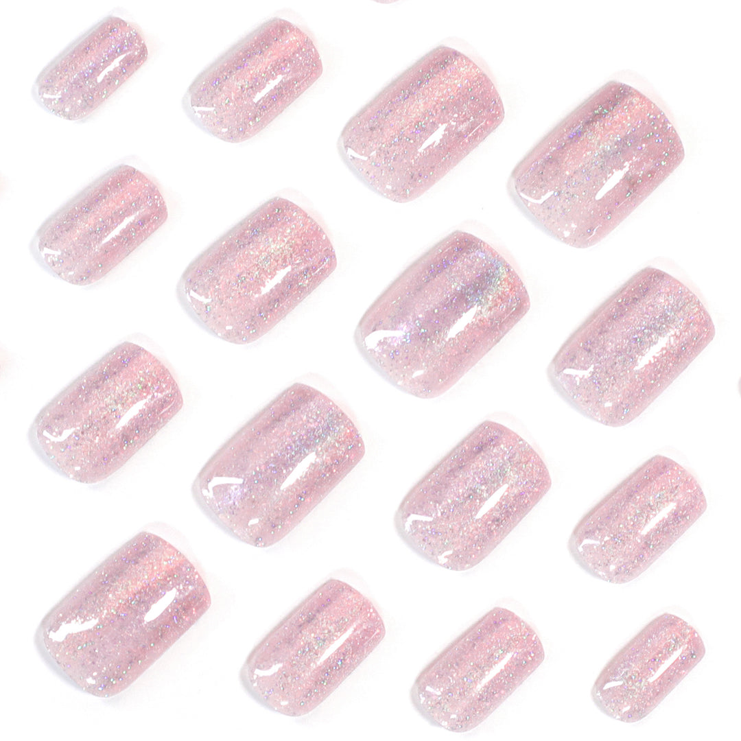 Elegant Nail Art with Glitter and Ombre Effect Kalsten