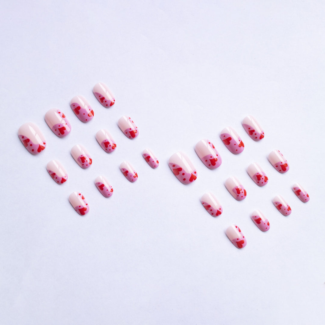 Heart Pattern Nail Art