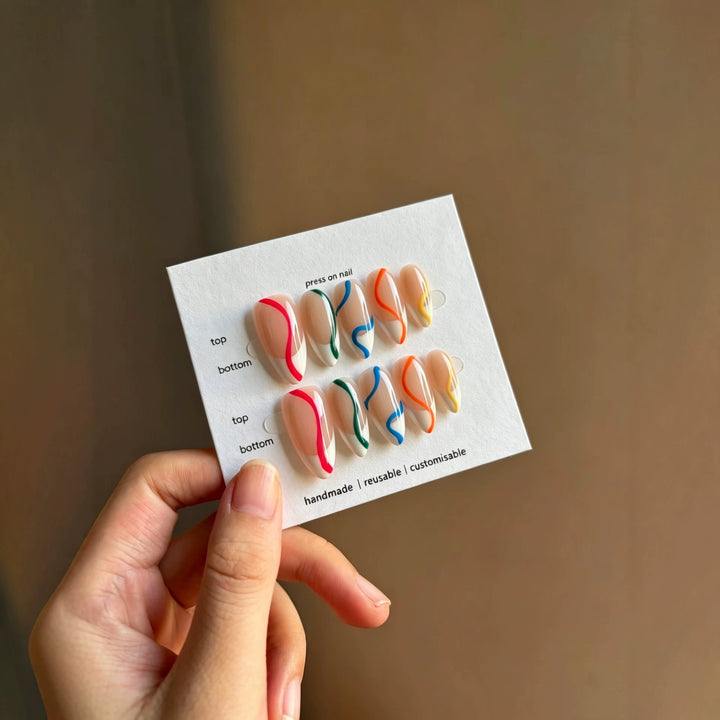 Artistic Customizable Press-On Nail Set