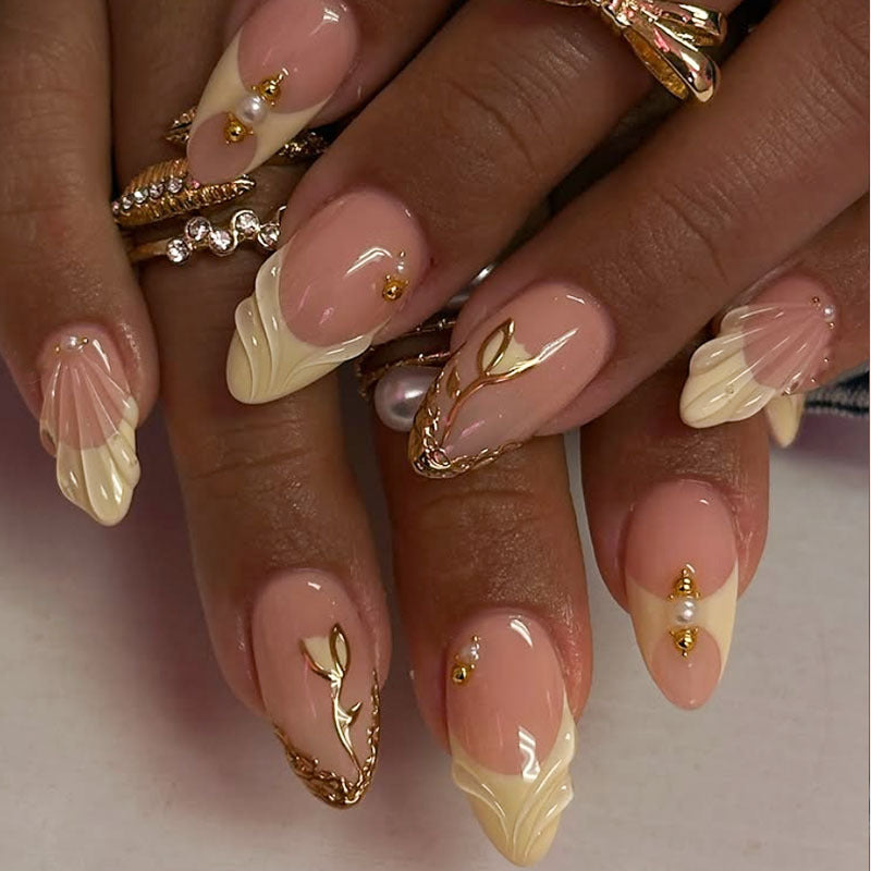 Luxury Floral-Inspired Acrylic Nail Design