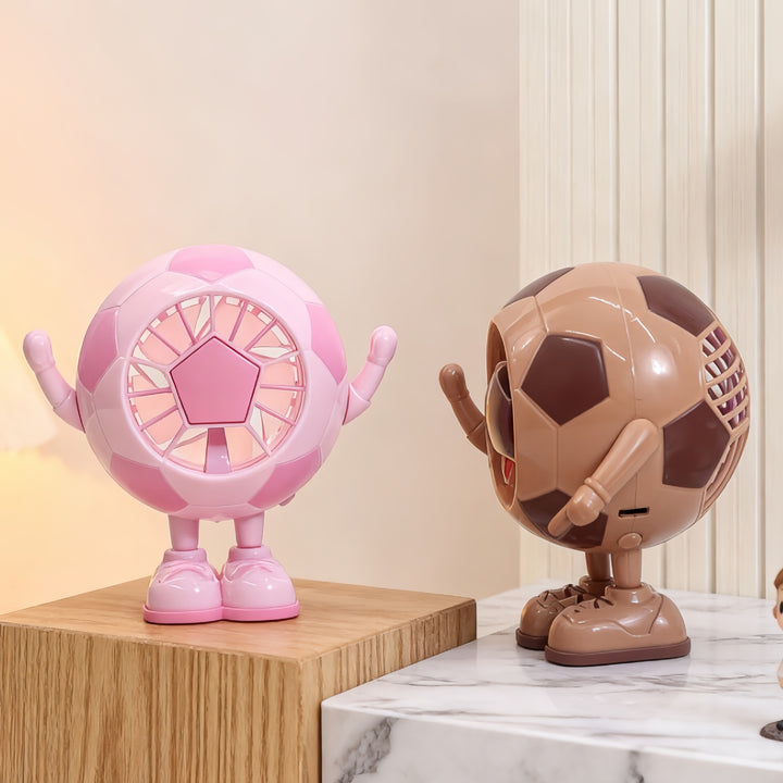 Ladies portable USB mini fan in creative soccer design Kalsten