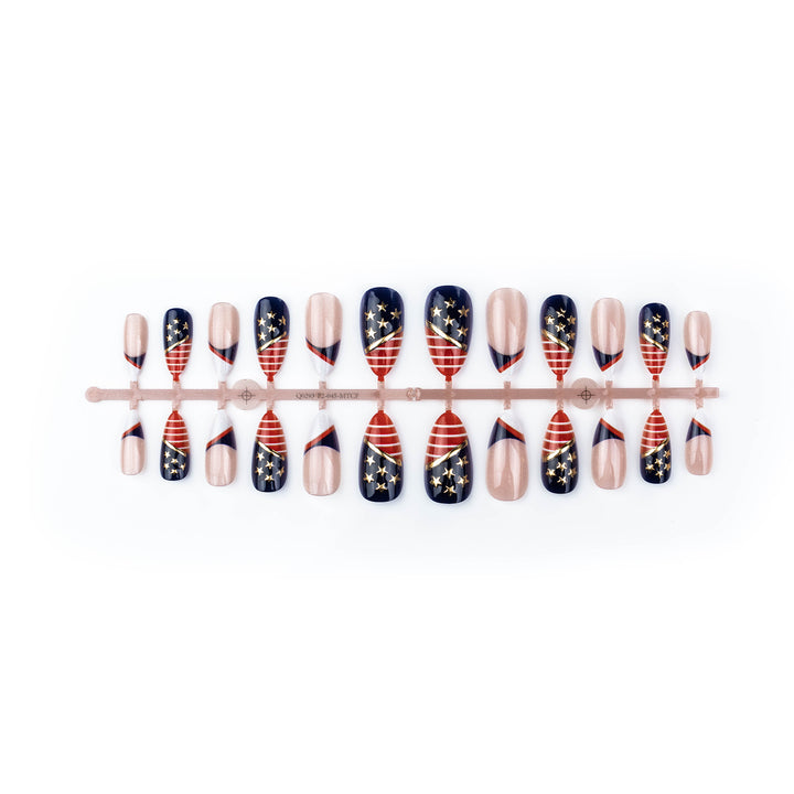 Sports-Themed Press-On Nail Art Set