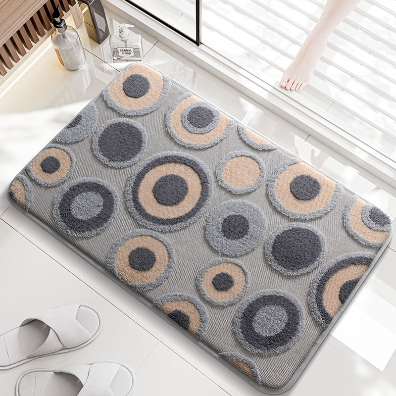 Decorative Circular Pattern Bath Mat Kalsten