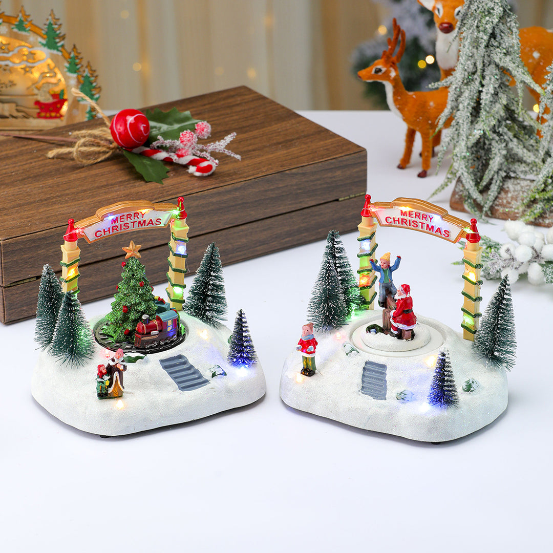 LED Light-Up Christmas Village Figurine Kalsten