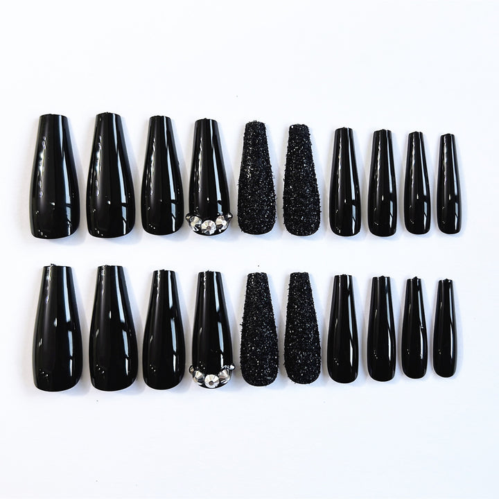 Glamorous Rhinestone-Studded Press-On Nail Tips
