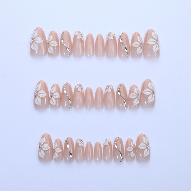 Floral Decorative Press-On Nails Set